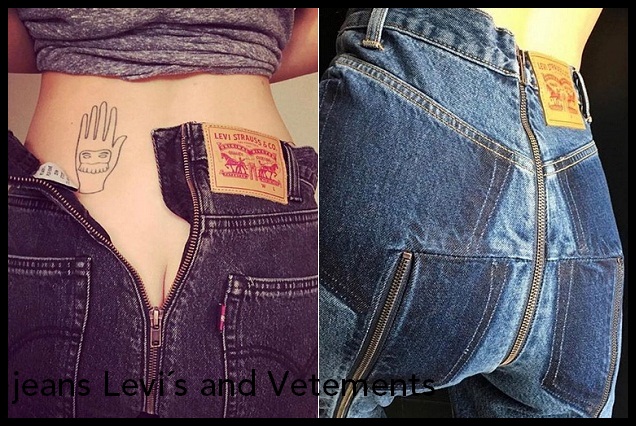 levi´s and vetements denim and jeans